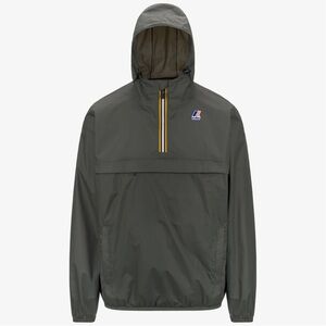 K-Way Iconic Leon 3/4 Zip Pullover Jacket, Greenish/Black